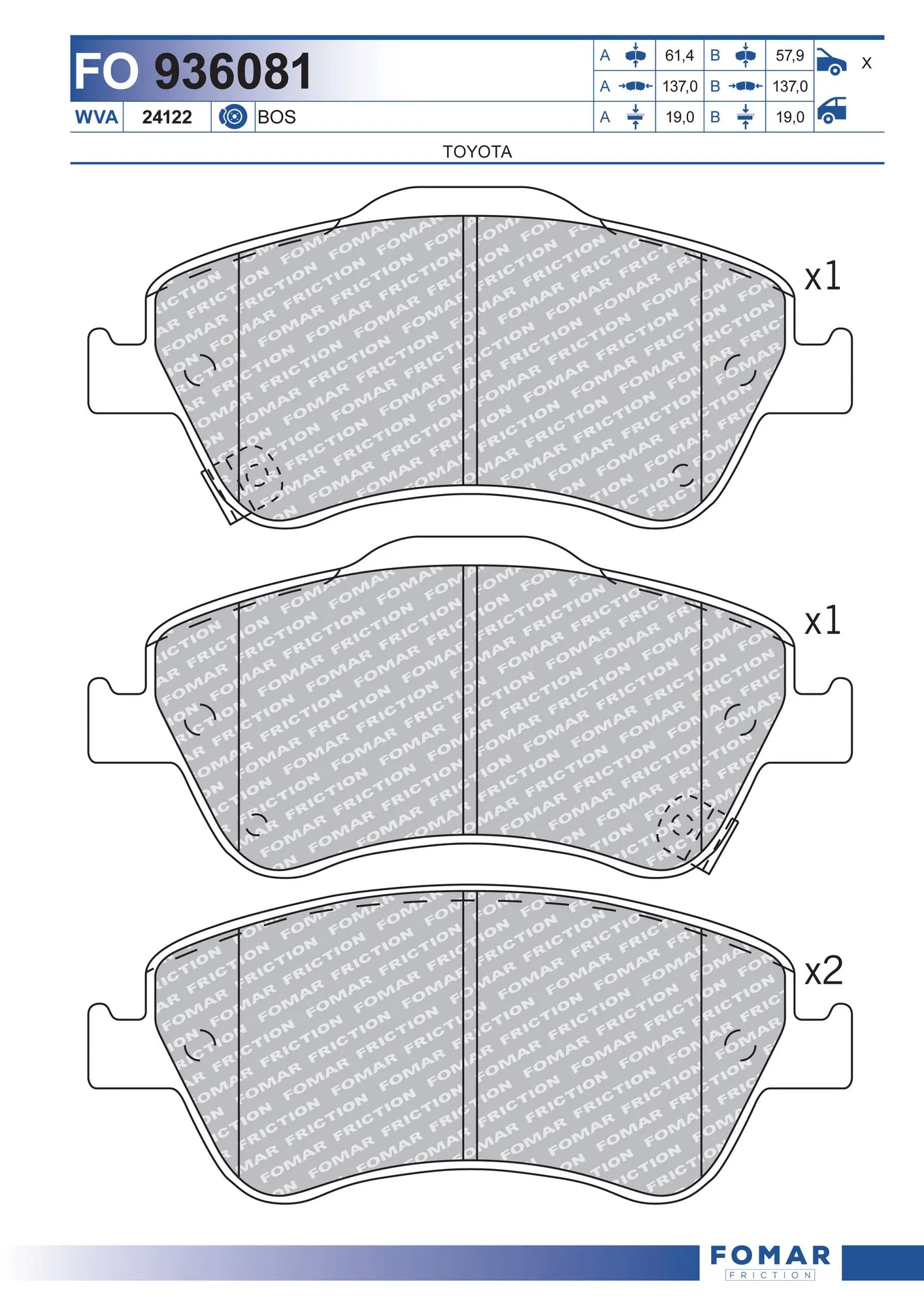 Brake Pad Set, disc brake
